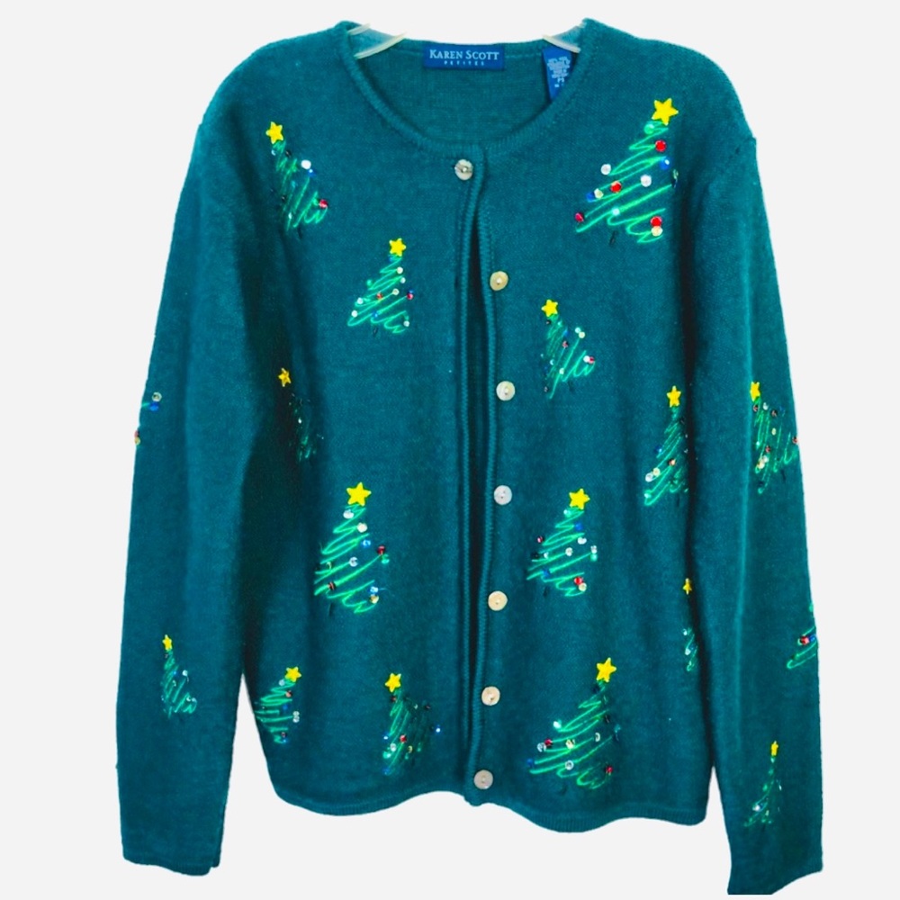 Karen Scott Wool Christmas Sweater SP